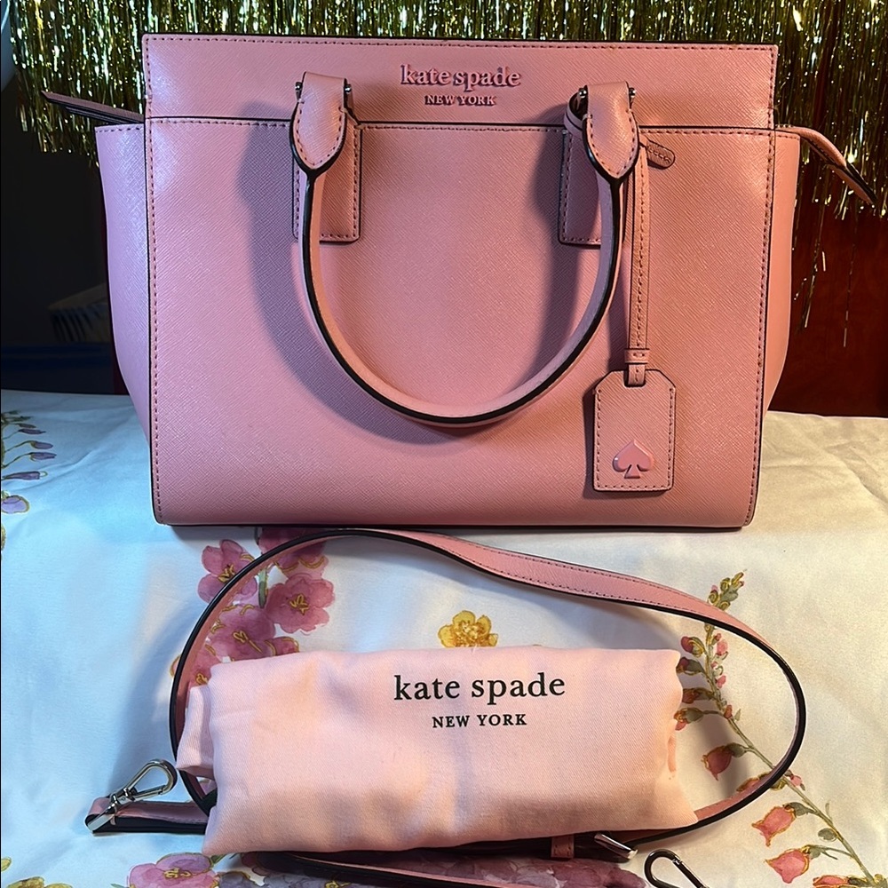 Kate Spade Pink Satchel with Gold Hardware
